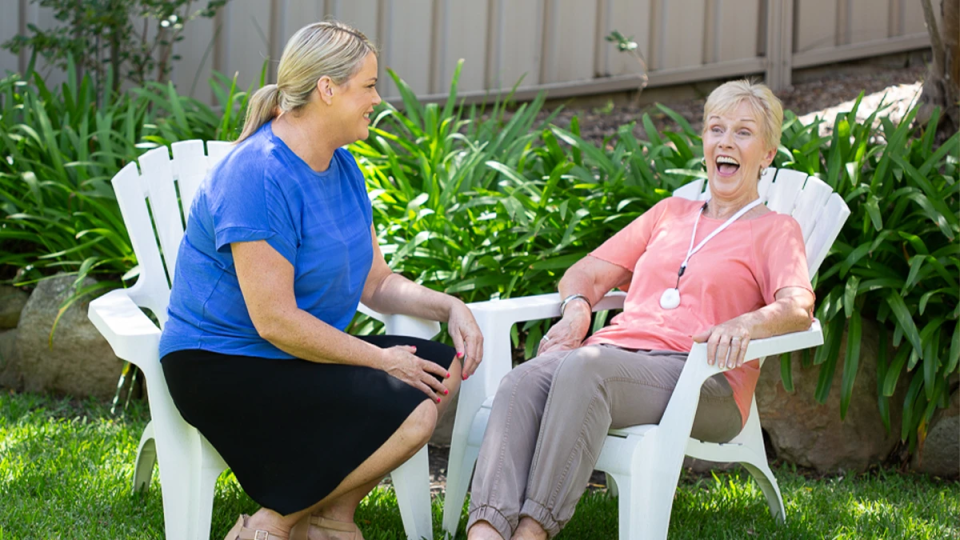 Occupational therapist visiting a client at home to assess safety needs