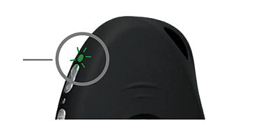Green light flashing on Live Life Alarm pendant