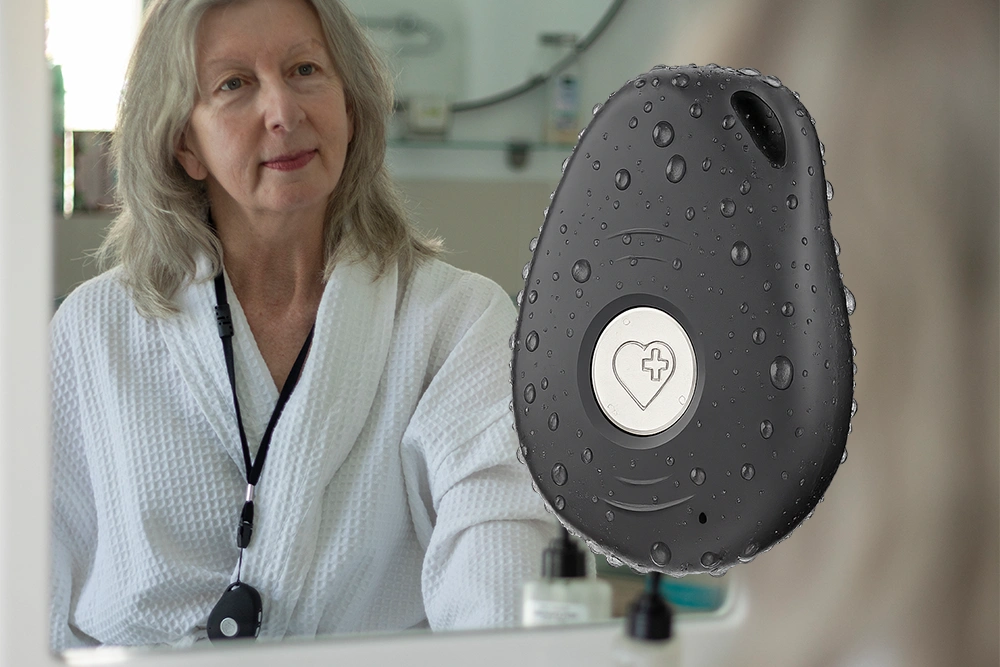 LiveLife alarm pendant with IP67 Showerproof