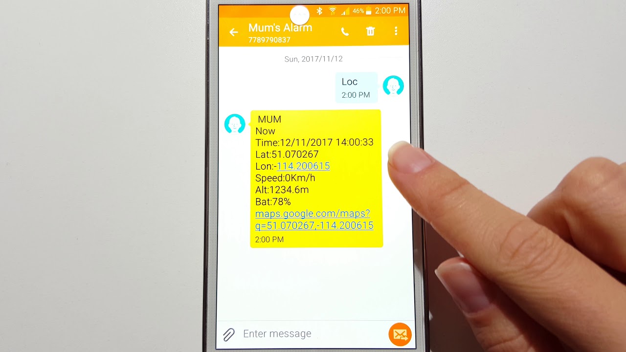 How to find the watch using GPS and a mobile phone