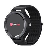 LiveLife Black watch with Brown Leather Bands