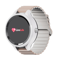 LiveLife Black watch with Brown Leather Bands