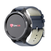 LiveLife Black watch with Brown Leather Bands