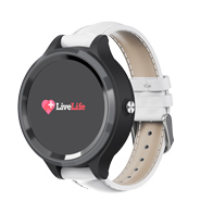 LiveLife Black watch with Brown Leather Bands