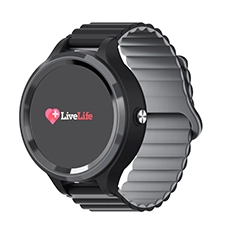 LiveLife Black watch with Brown Leather Bands