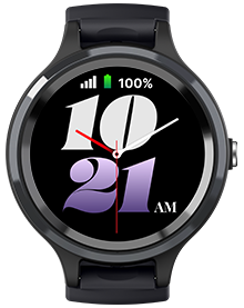 LiveLife Black watch with Orchard Pulse watch face