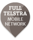 Works on Telstra 4G network covering 99% of populated Australia